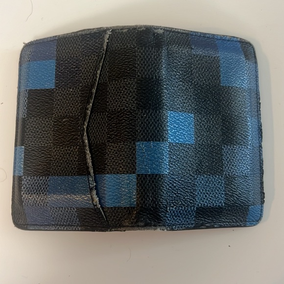Louis Vuitton Pocket Damien Graphite Organizer Wallet Blue - Picture 6 of 7